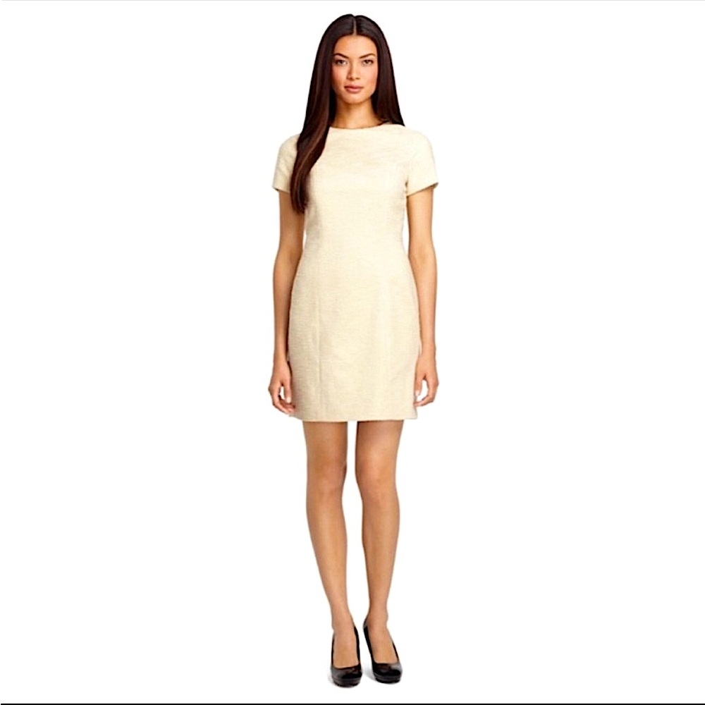 Brooks Brothers Gold Mini Short Sleeve Dress
